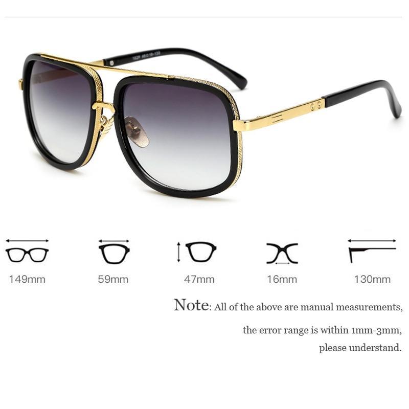 Lunettes de soleil de luxe modernes surdimensionnées pour hommes et femmes unisexe polarisées carrées rétro, protection UV400 et verres dégradés.