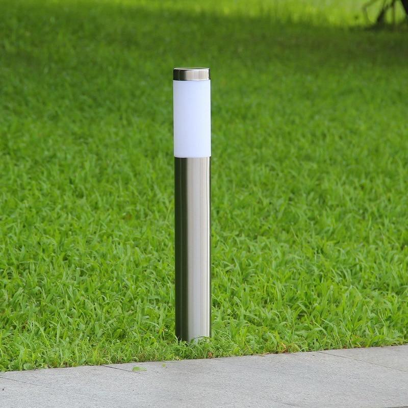 Lampe Solaire LED de Luxe en Acier Inoxydable pour Jardin, Allée, Entrée, Pelouse, Cour, Extérieur