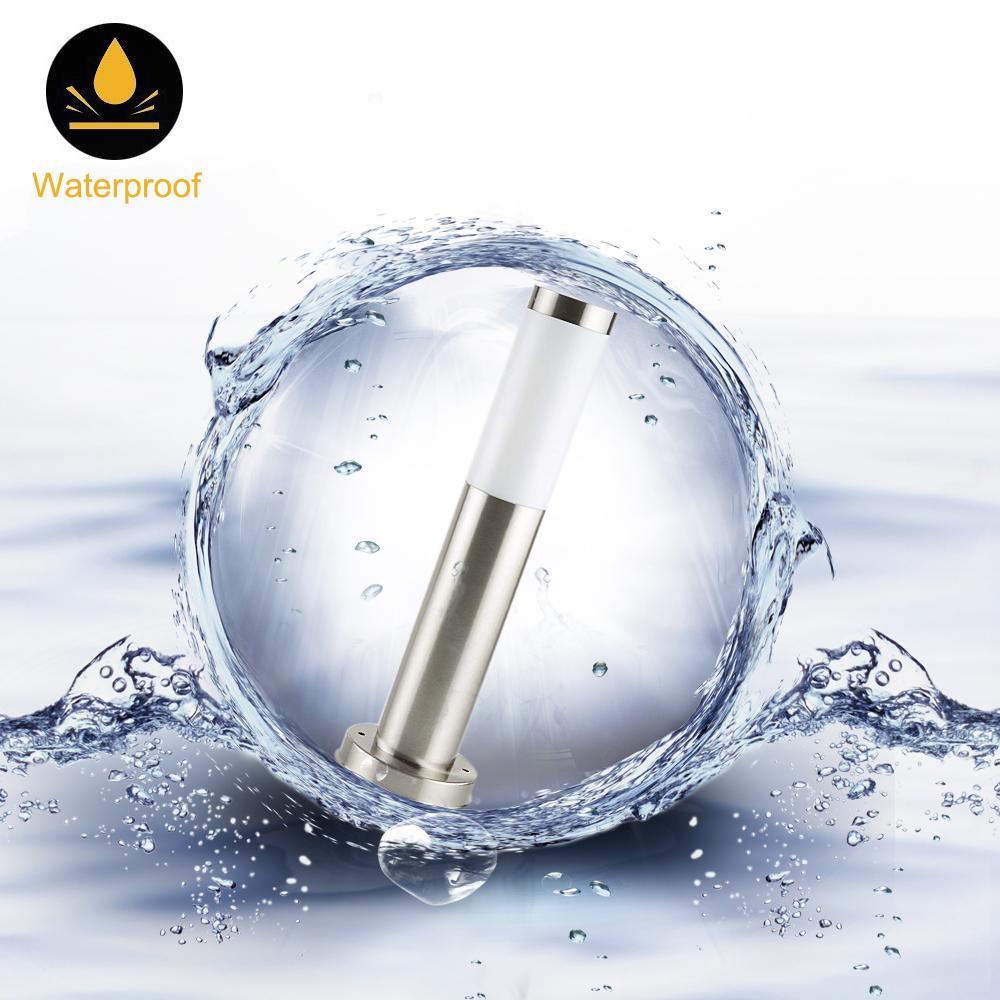 Lampe Solaire LED de Luxe en Acier Inoxydable pour Jardin, Allée, Entrée, Pelouse, Cour, Extérieur