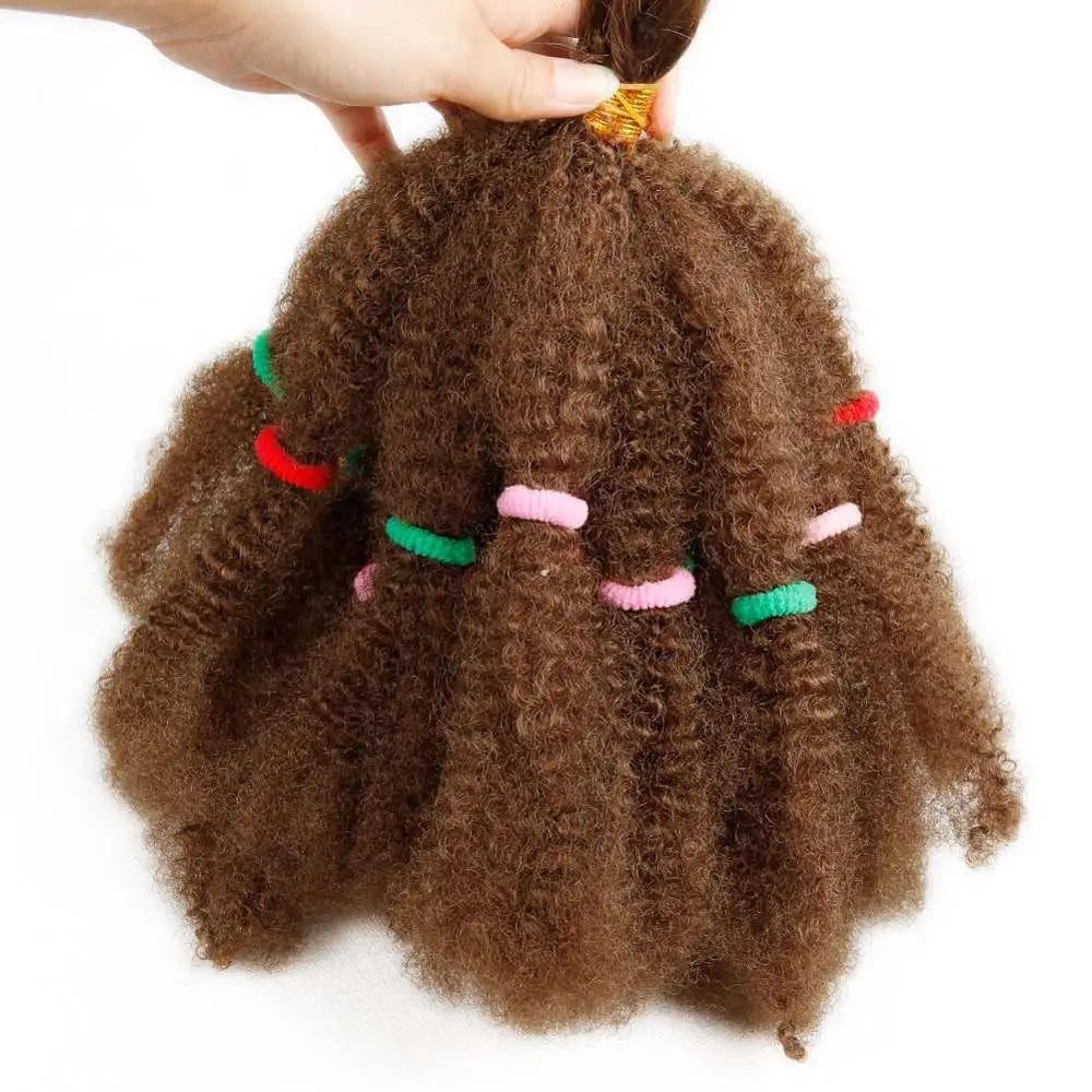 Cheveux synthétiques crépus givrés de 12 pouces pour tresses au crochet | Extensions de cheveux courts et bouclés