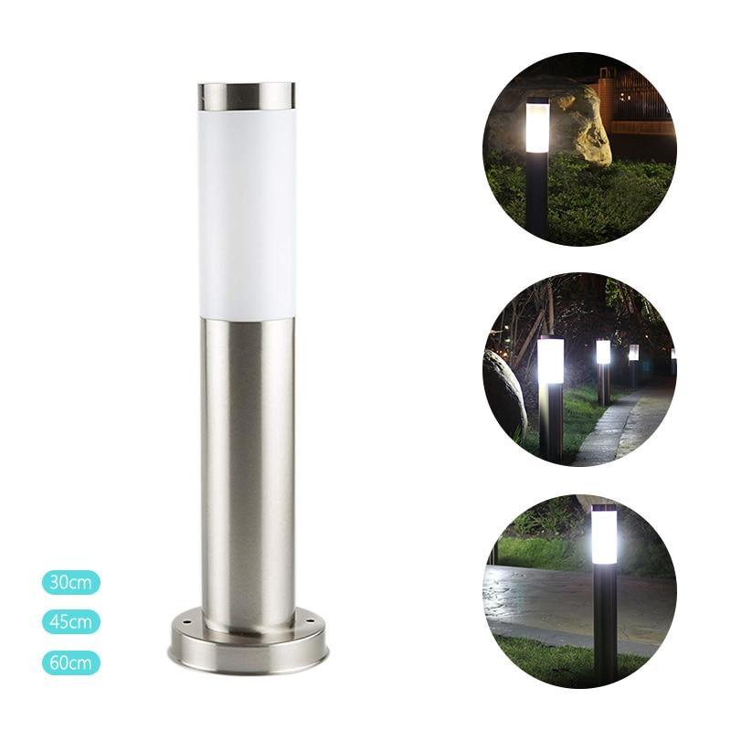 Lampe Solaire LED de Luxe en Acier Inoxydable pour Jardin, Allée, Entrée, Pelouse, Cour, Extérieur