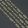 Wholesale Pearl Paperclip chain by Yard, HX22