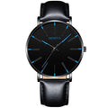 Minimalist Men's Fashion Ultra Thin Watch Simple Men Business Stainless Steel Mesh Belt Quartz Watch Relogio Masculino