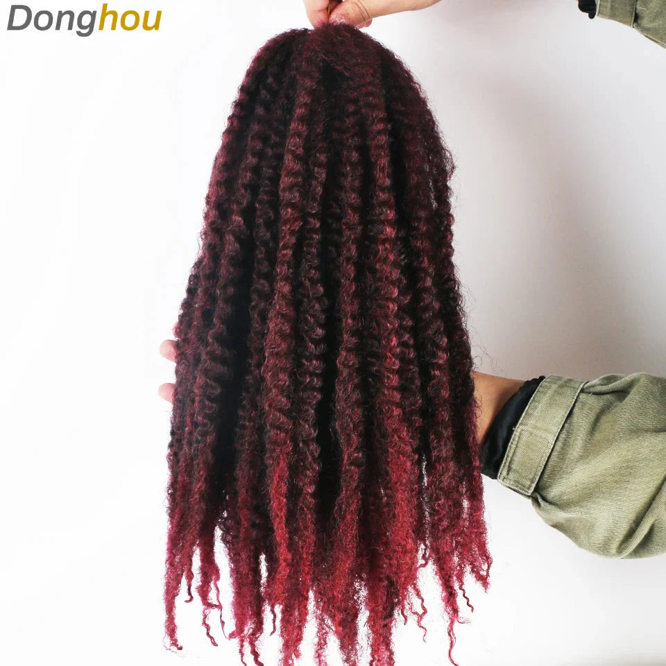 Cheveux Marley 18" pour tresses | Cheveux à tresser Afro Kinky Ombre | Extensions Kanekalon | 30 mèches/paquet
