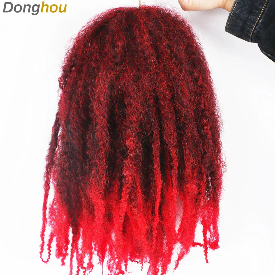 Cheveux Marley 18" pour tresses | Cheveux à tresser Afro Kinky Ombre | Extensions Kanekalon | 30 mèches/paquet