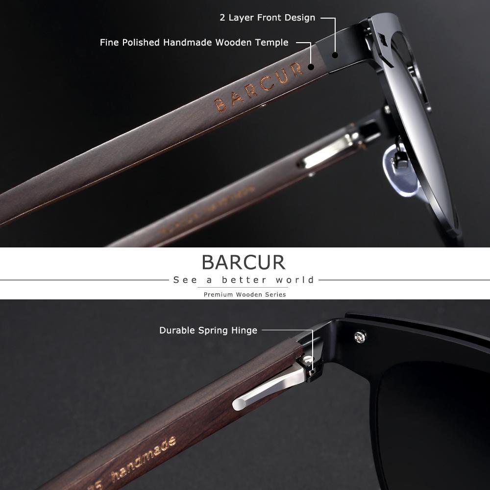 Lunettes de soleil œil de chat rétro en bois polarisées élégantes, les plus vendues. Monture en acier inoxydable, lunettes de soleil unisexes en bois pour hommes et femmes, oculos lunette de soleil femme