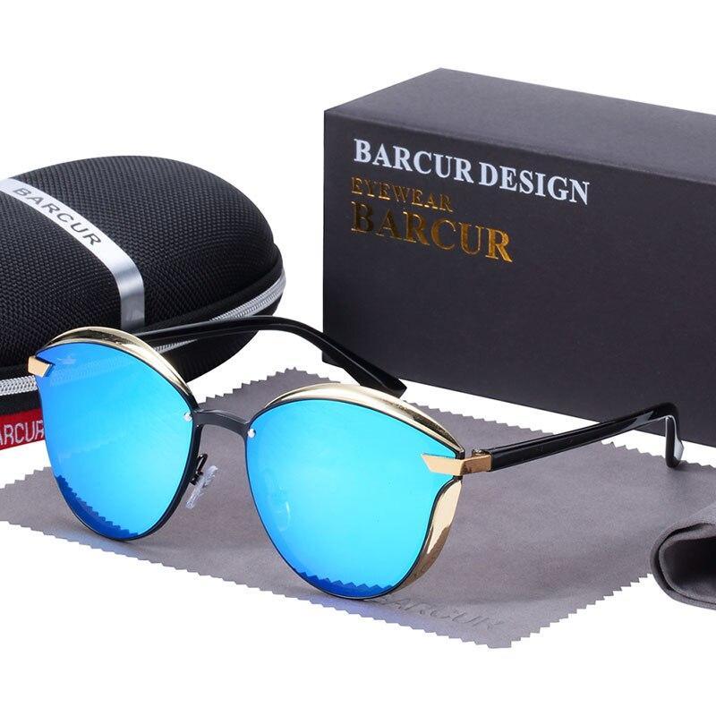Lunettes de soleil de luxe pour femmes, nouvelle mode polarisée, monture ronde, sans cerclage, populaires, rétro, classiques, pour dames