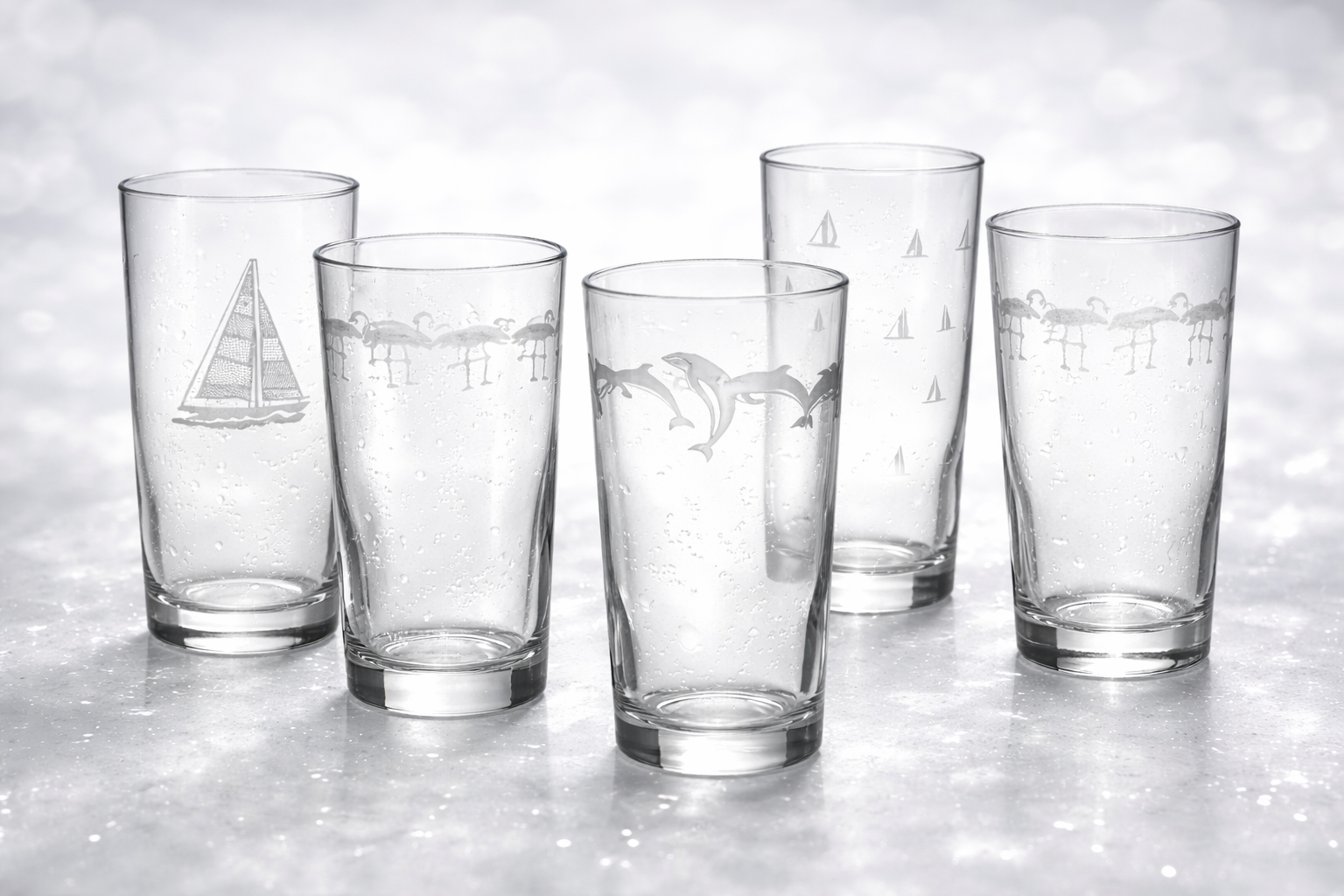 Etched Highball Glass – 15oz