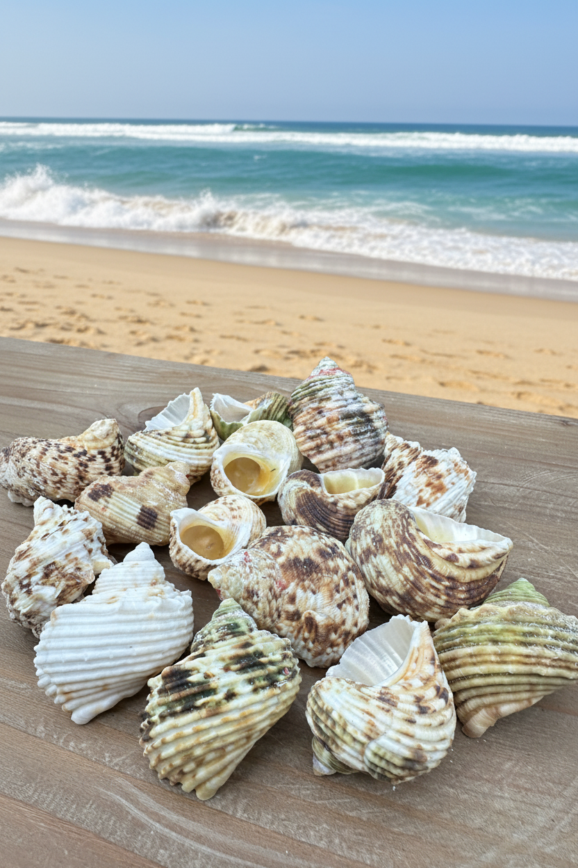 Gold and Silver Mouth Turban Shells – Turbo chrysostomus & argyrostoma
