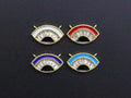 Enamel Evil Eye Connector Pendant, CZ Micro Pave Oil Drop pendant,Enamel pendant,Enamel Jewelry, 17x10mm, sku#F1051