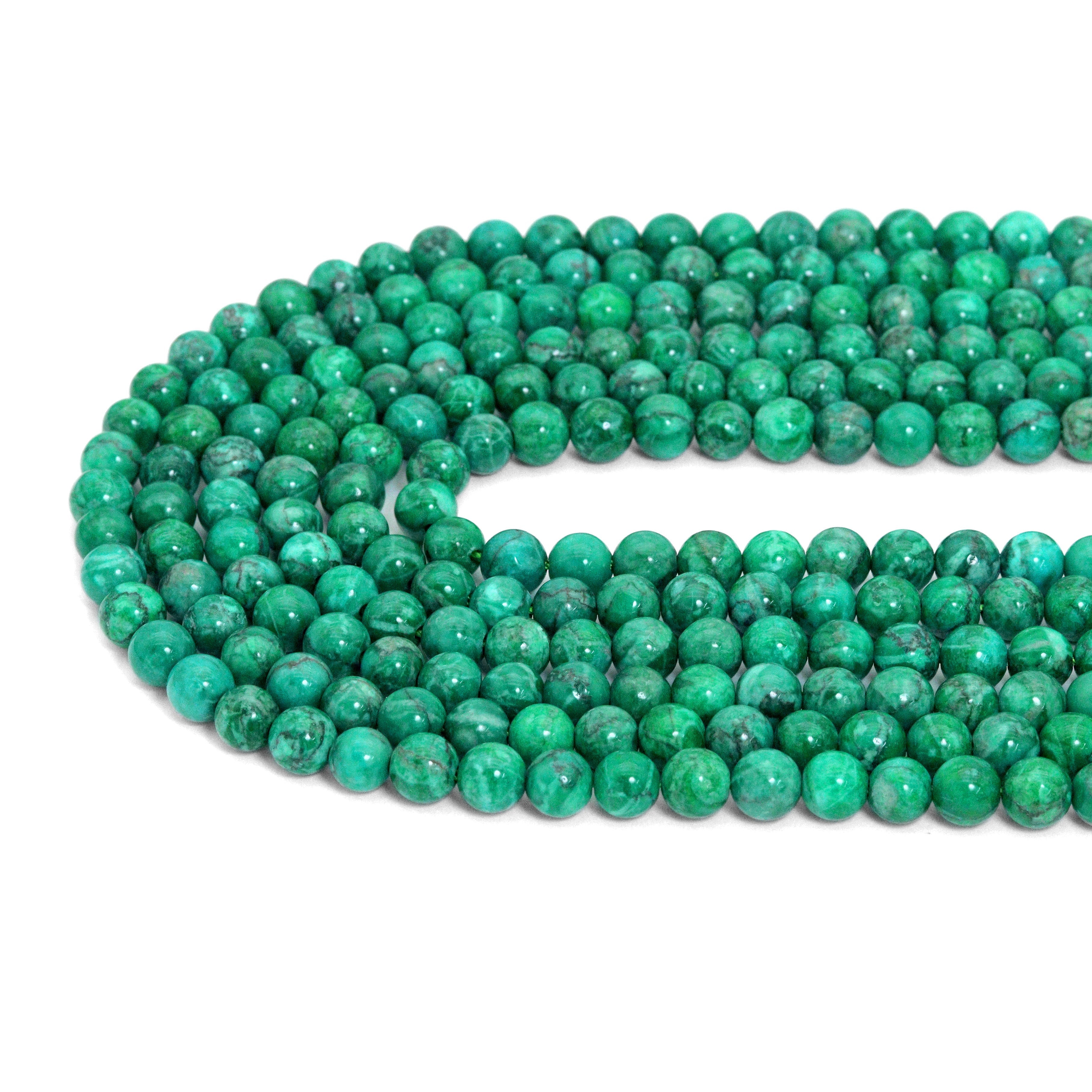 Smooth Round Africa Turquoise beads, 6mm/8mm/10mm/12mm Blue Green Gemstone beads, Africa Turqoise beads, 15.5inch strand, SKU#U268