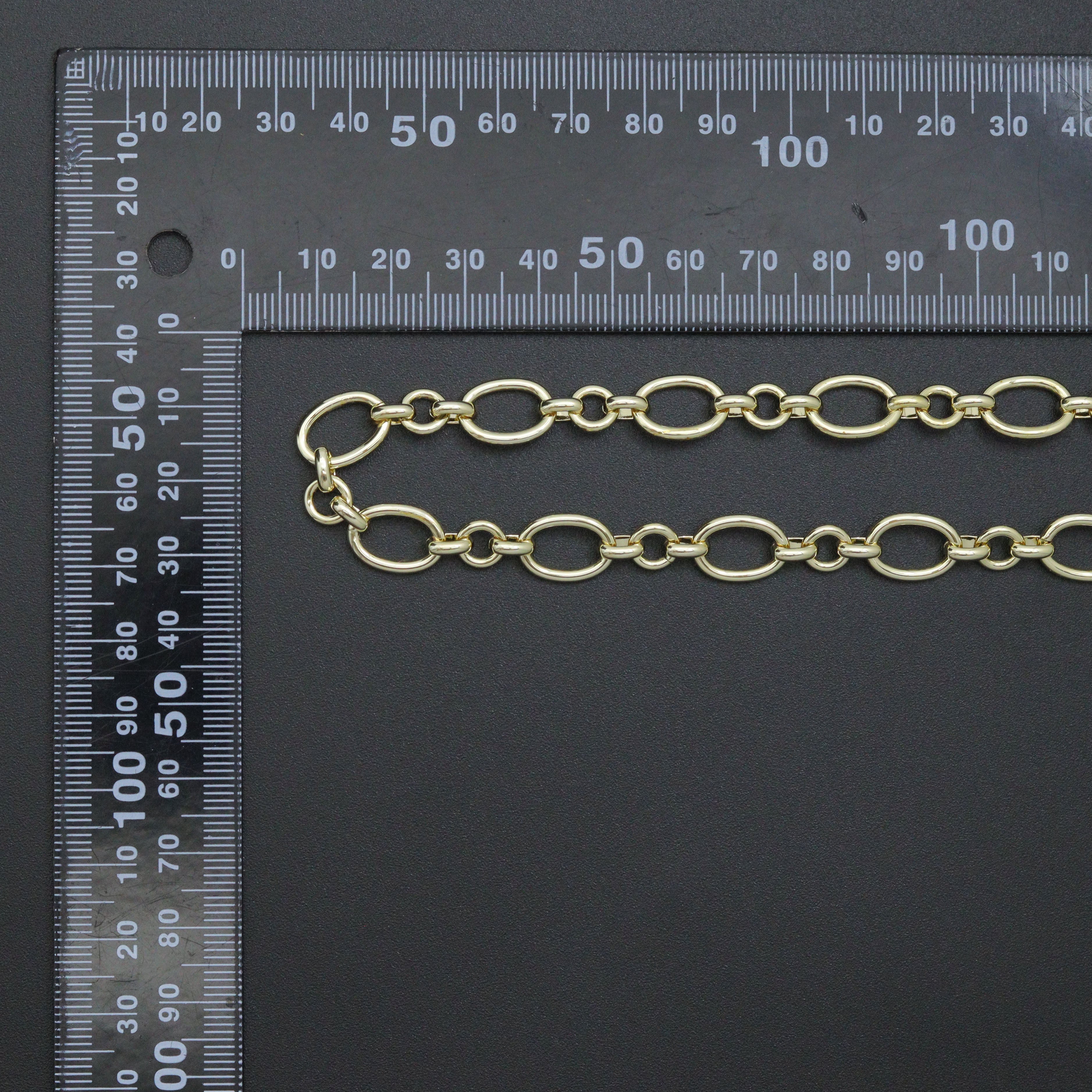 High Quality Hand Made Oval donut Ring Chain, Wholesale bulk Chain, 9x13mm,sku#M304