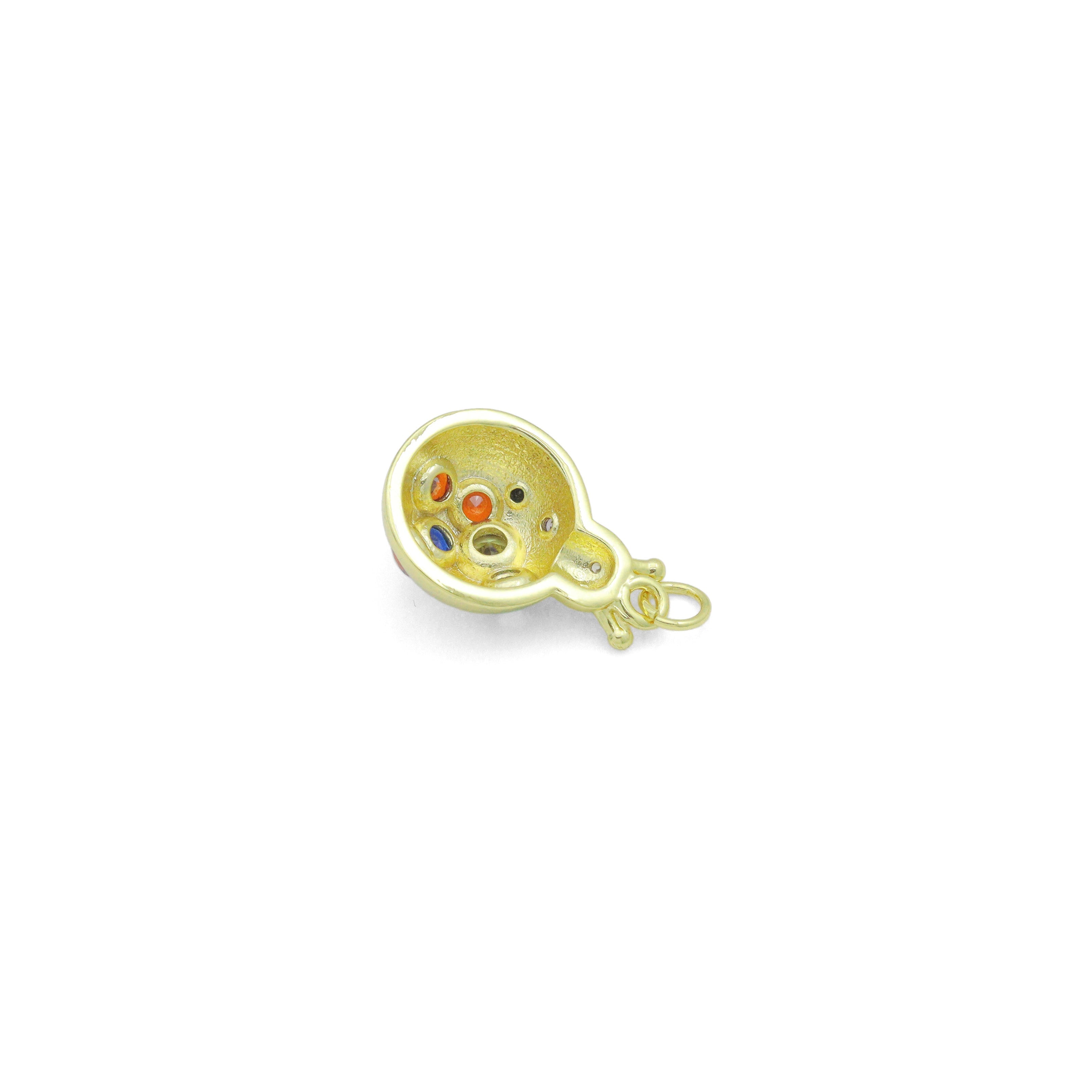 Colorful CZ Ladybird Laybug Pendant charm, Sku#JL209