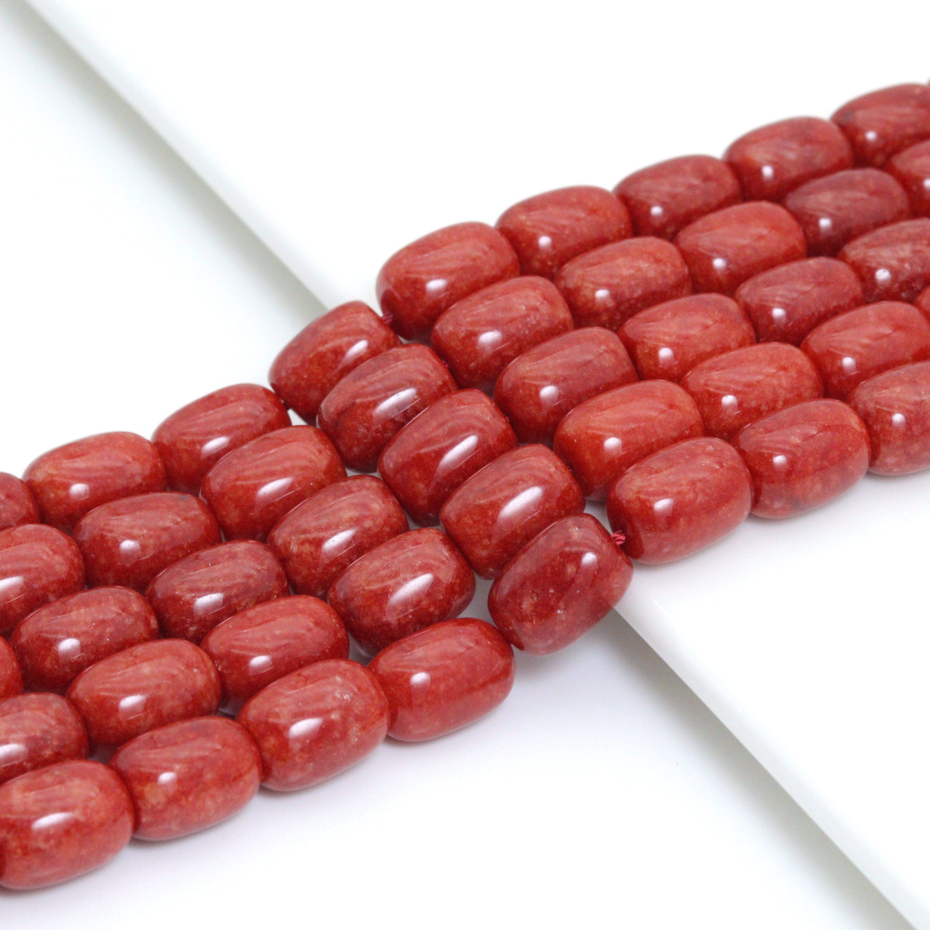 10x14mm Barrel Shape Jade Beads, Sku#U2259