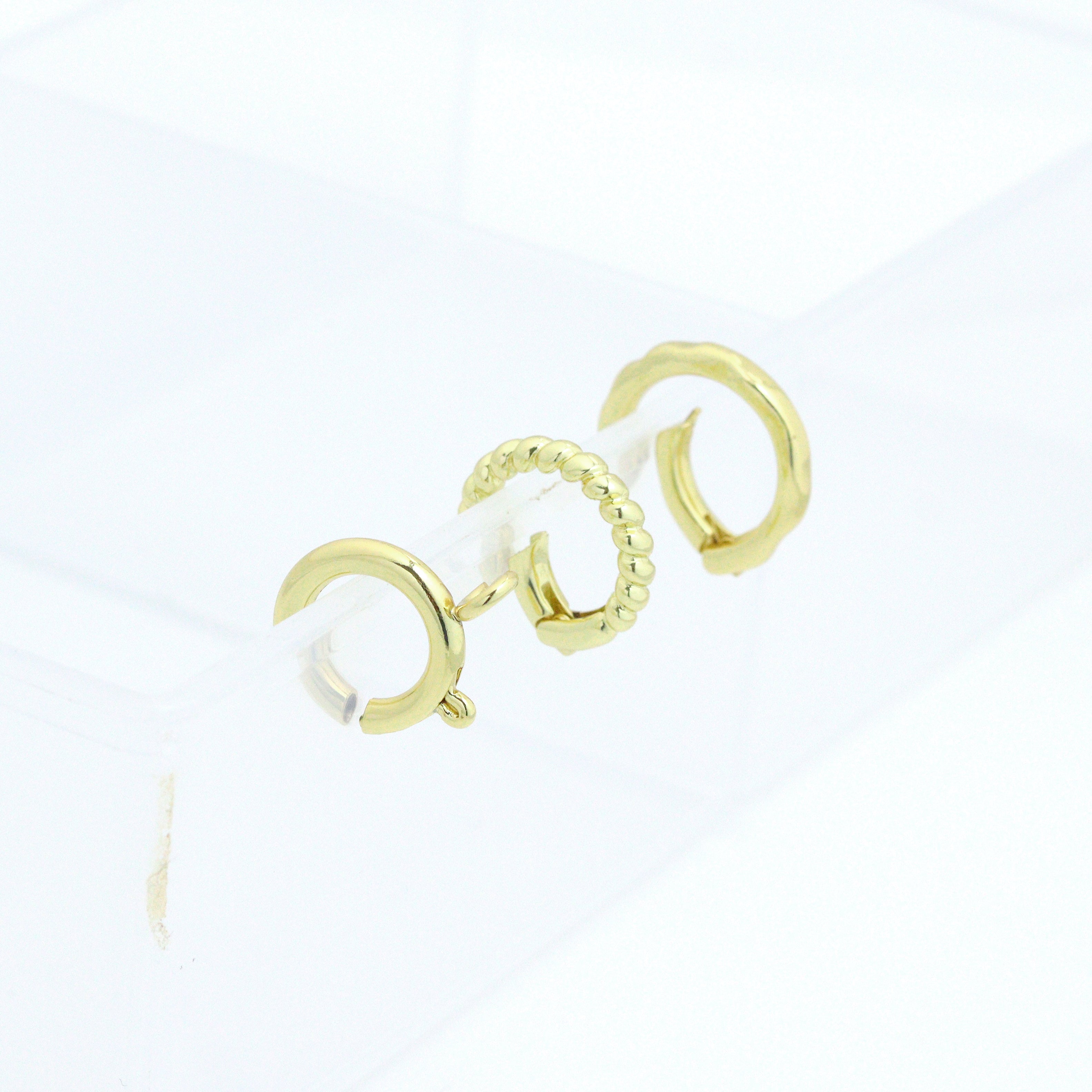 Gold Round Ring Clasp, Lobster Clasp, Sku#LX886