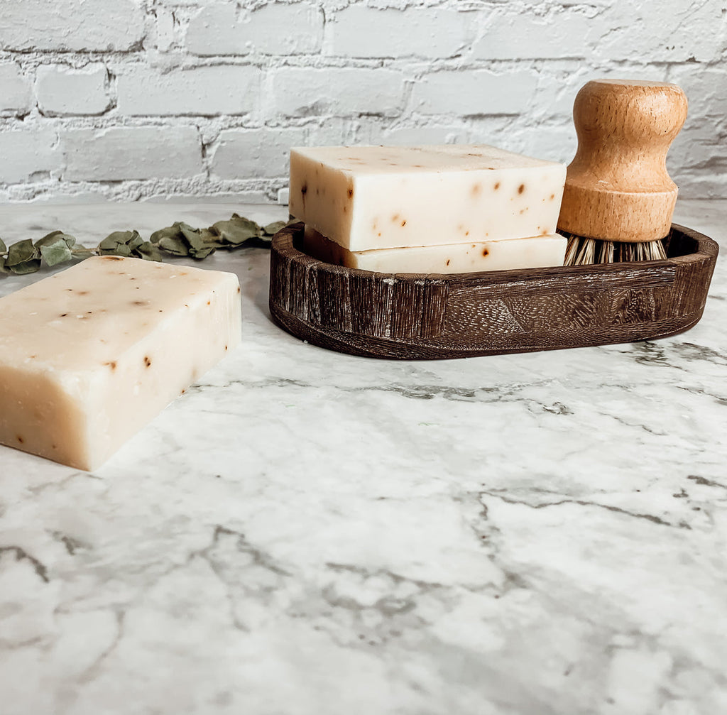 Tea Tree Mint Exfoliating Soap Bar With Peppermint Leaves Shea Butter Natural Oils Refreshing