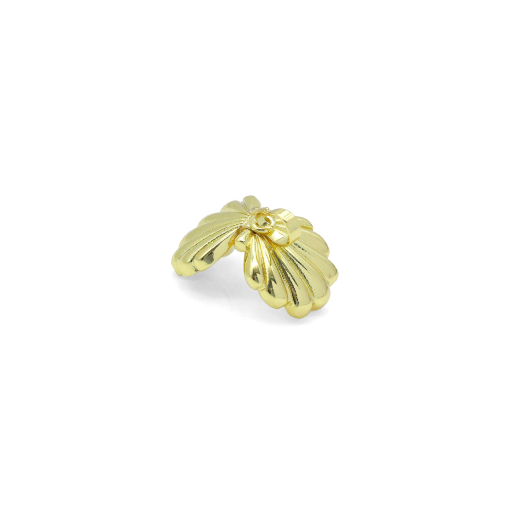 White Pearl Gold Shell Shape charm, Sku#LK1022