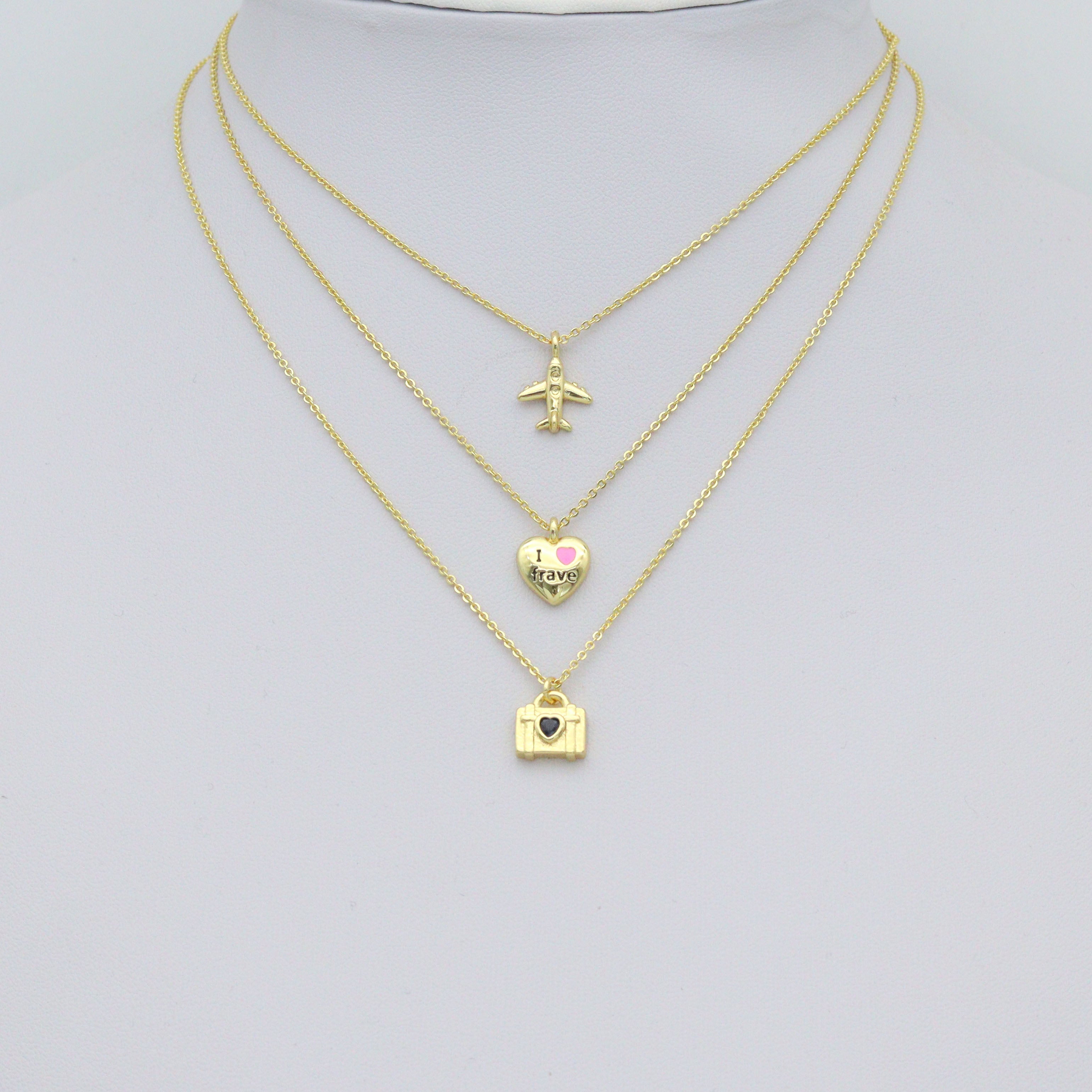 Air Plane I Love Travel Heart Camera Purse Charm Pendants,Sku#LD743