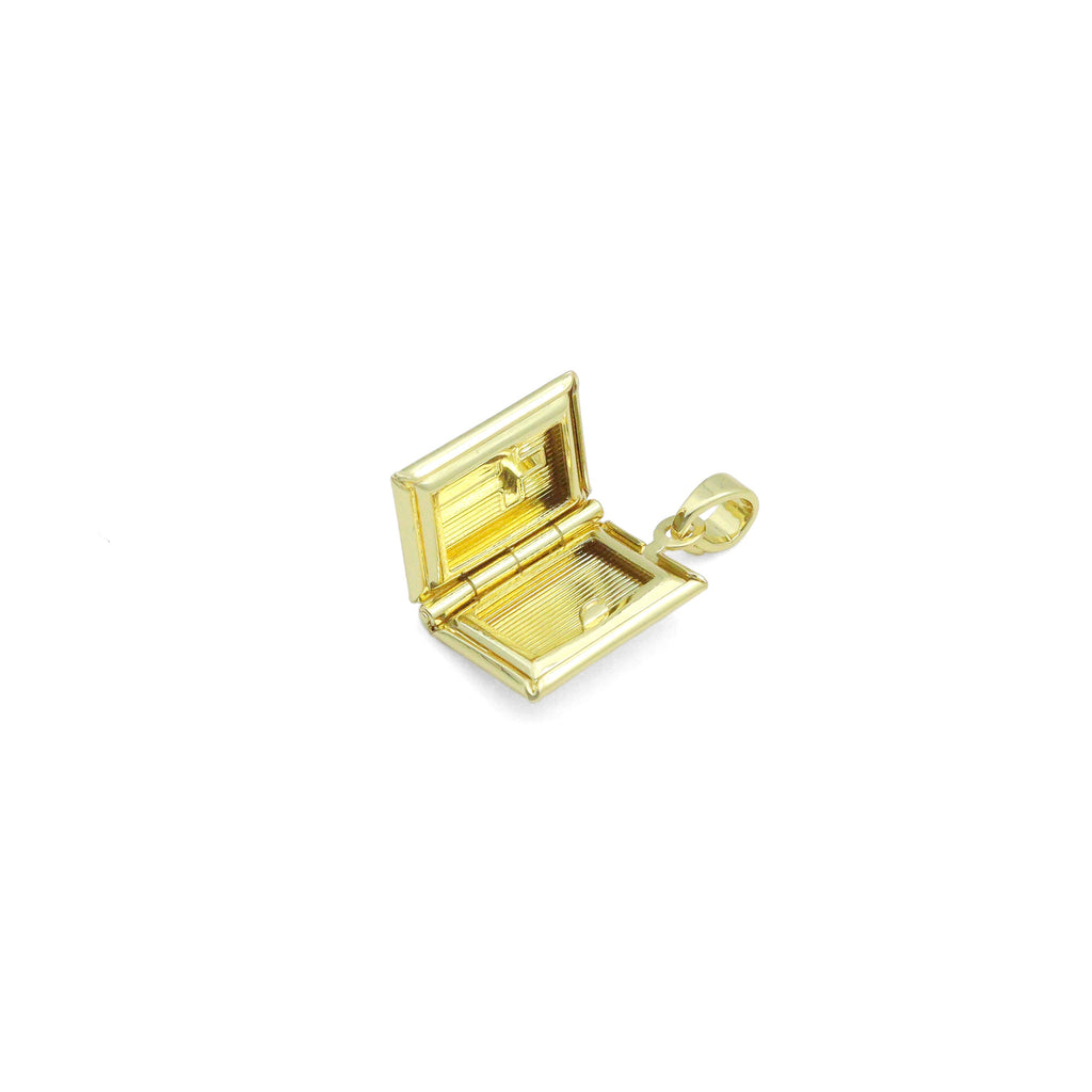 Gold Key Book Dolphin bakery mixer mechine Charm Pendant, Sku#Y1056