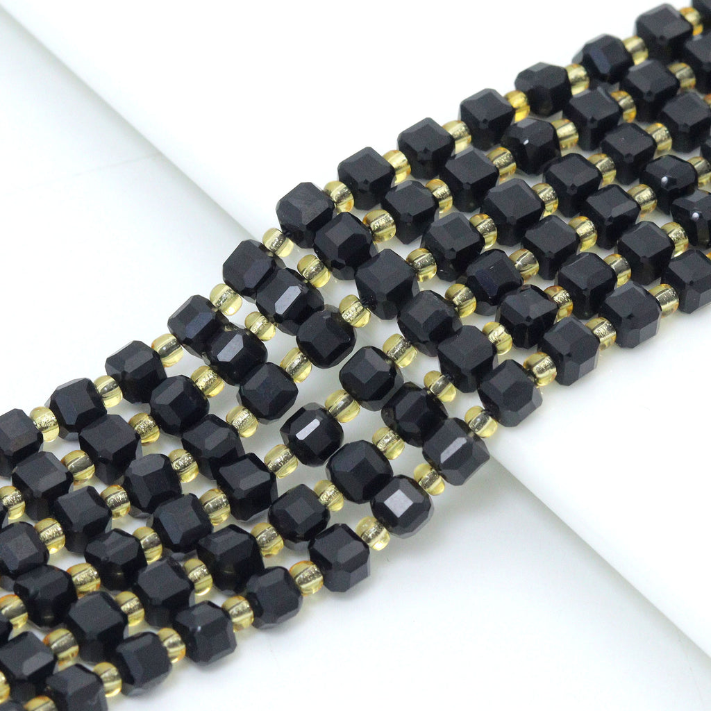 6mm Faceted Cube Jade Beads, U2246-1