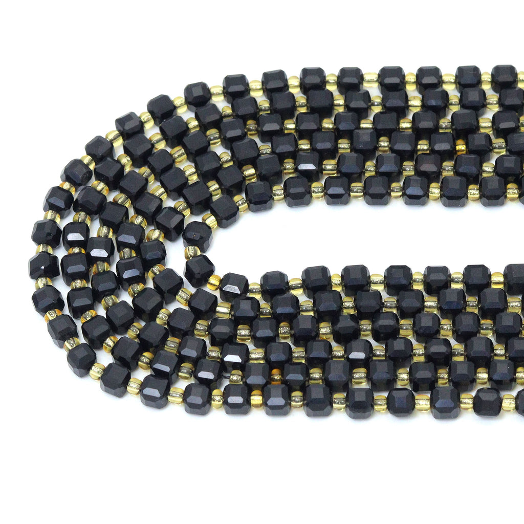 6mm Faceted Cube Jade Beads, U2246-1