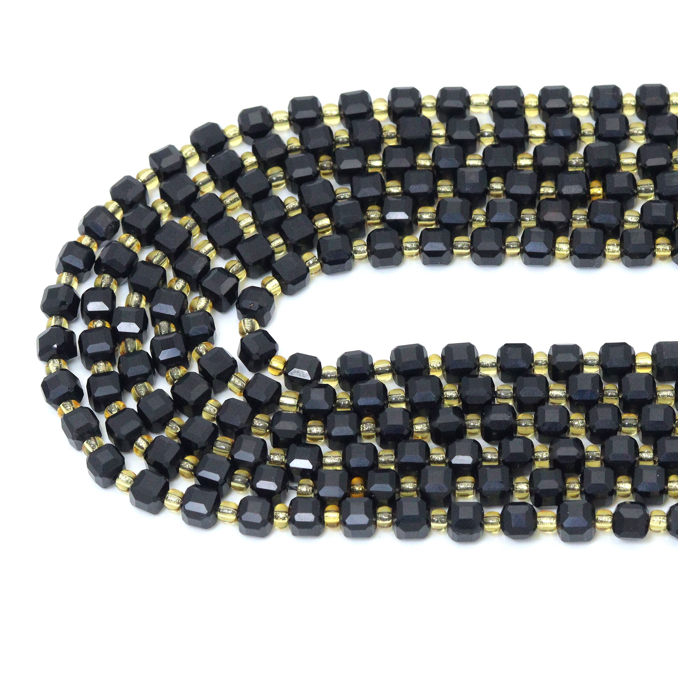 6mm Faceted Cube Jade Beads, U2246-1