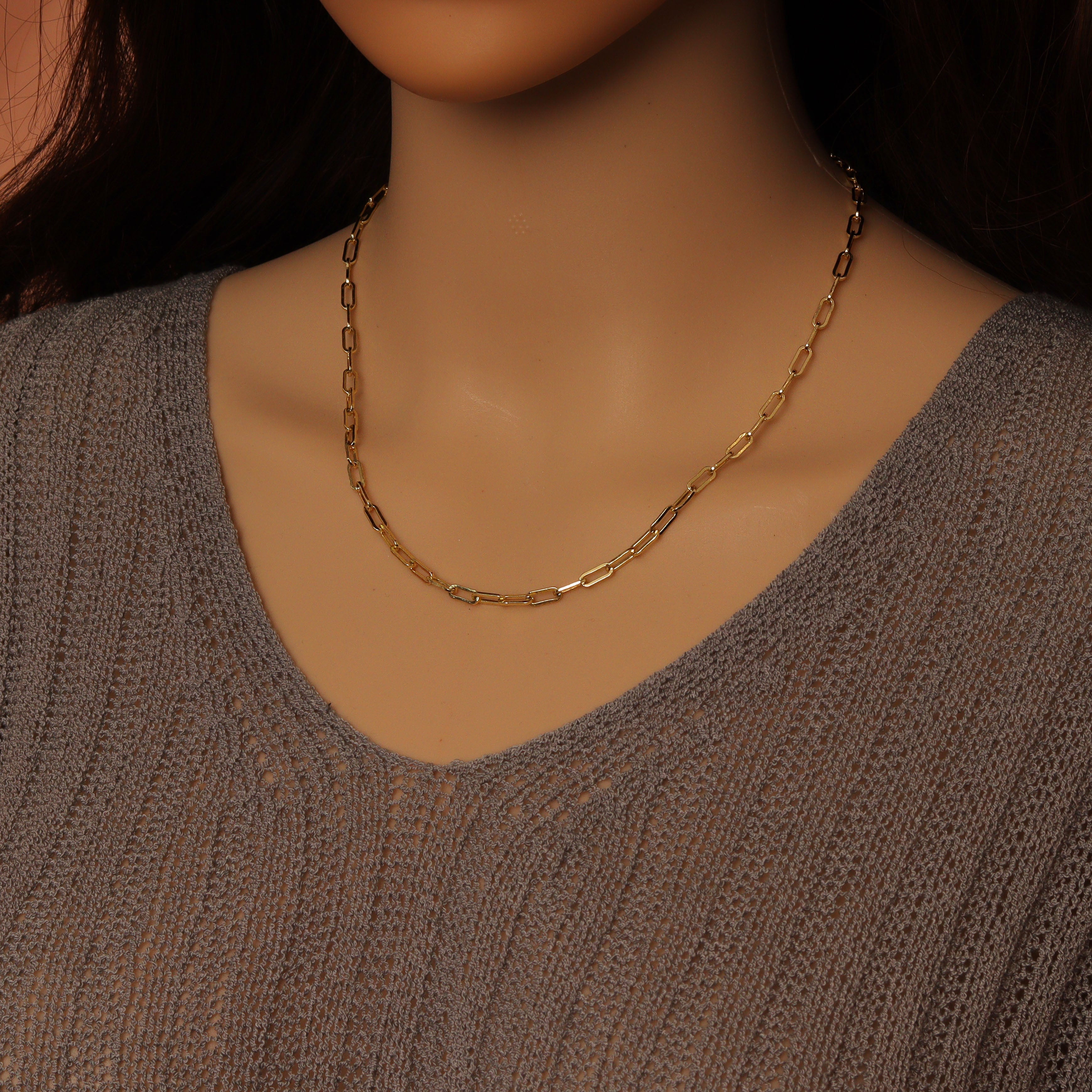 Small Link Paperclip Necklace Bracelet, sku#EF222