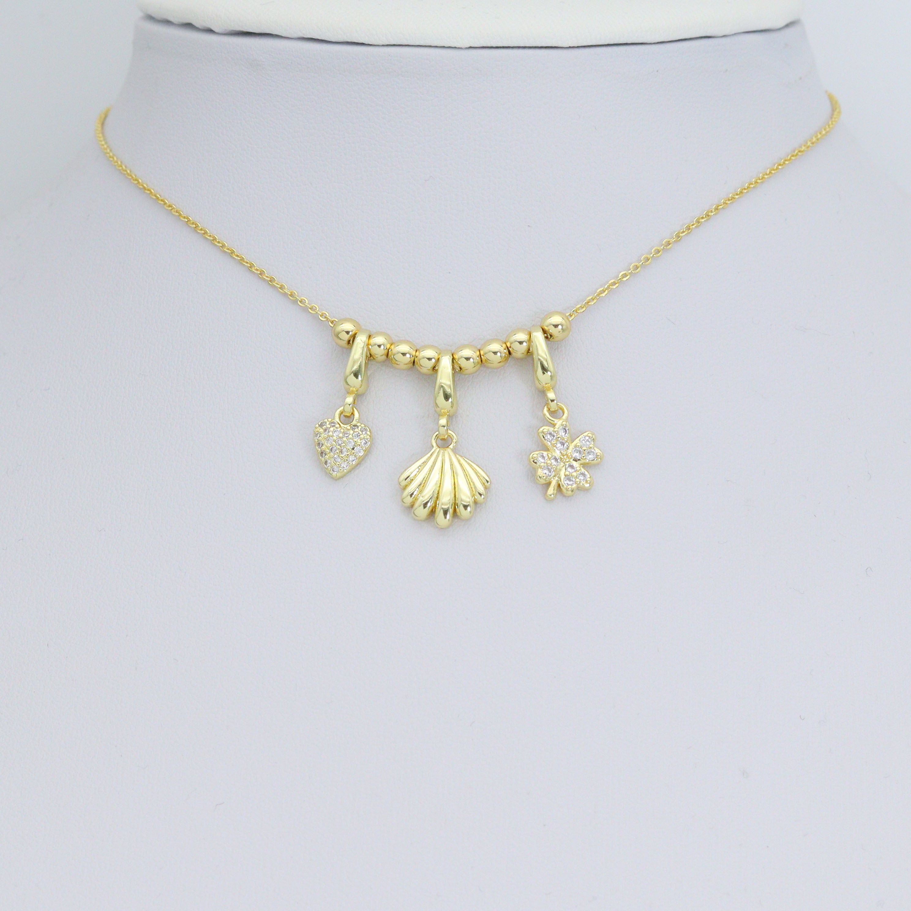 Gold silver Clip on clasp, Removable Bail Charm Pendant Enhancer Clasp, Sku#LX893