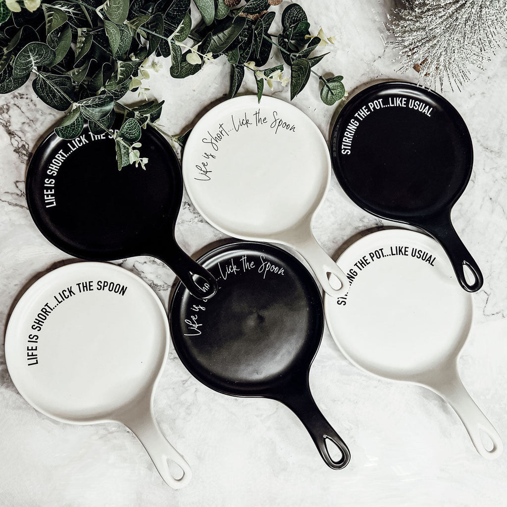 Spoon Rest And Wooden Spoon Set Custom Color Quote Choice Kitchen Gift