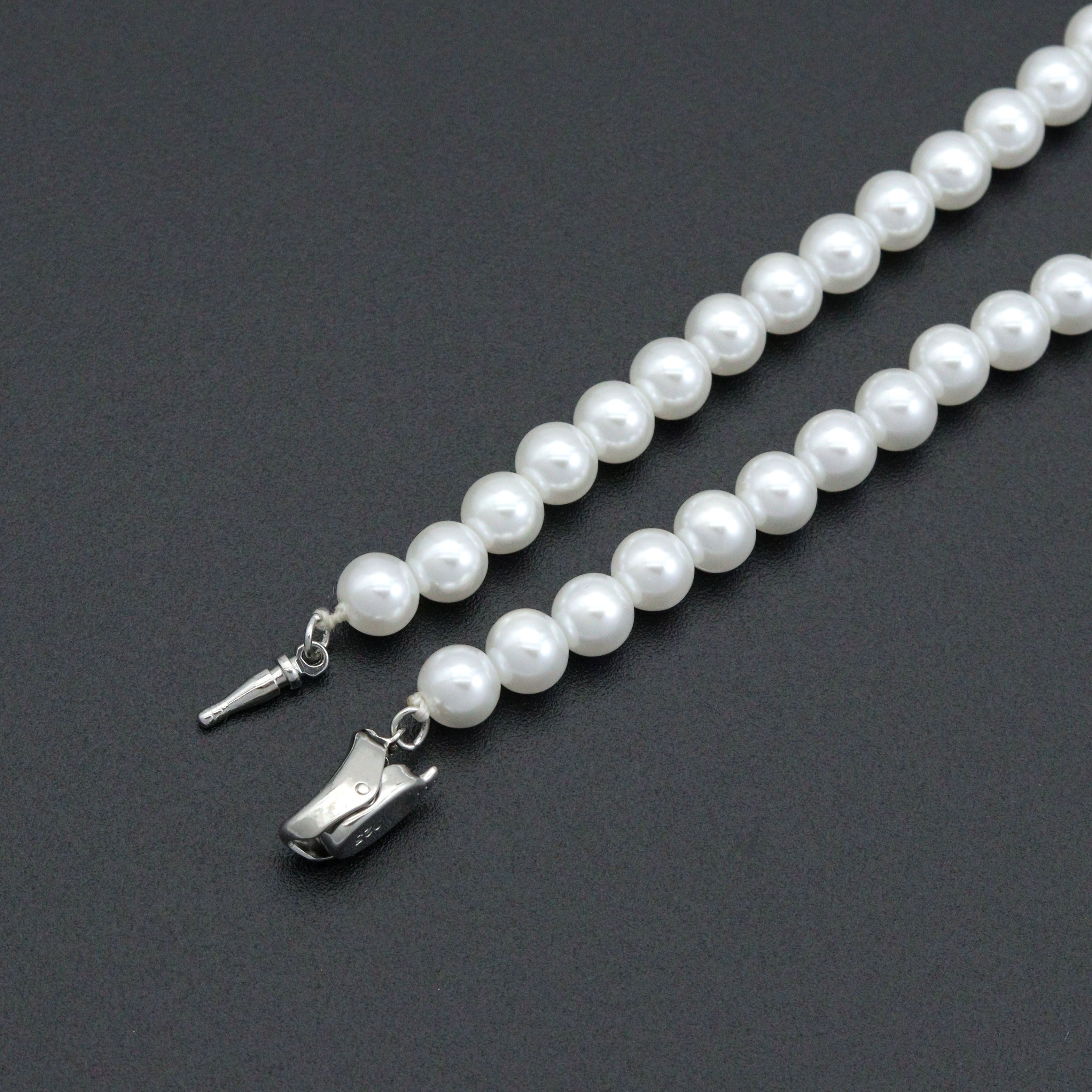 Pink Purple Pearl Beads Necklace, sku#EF695