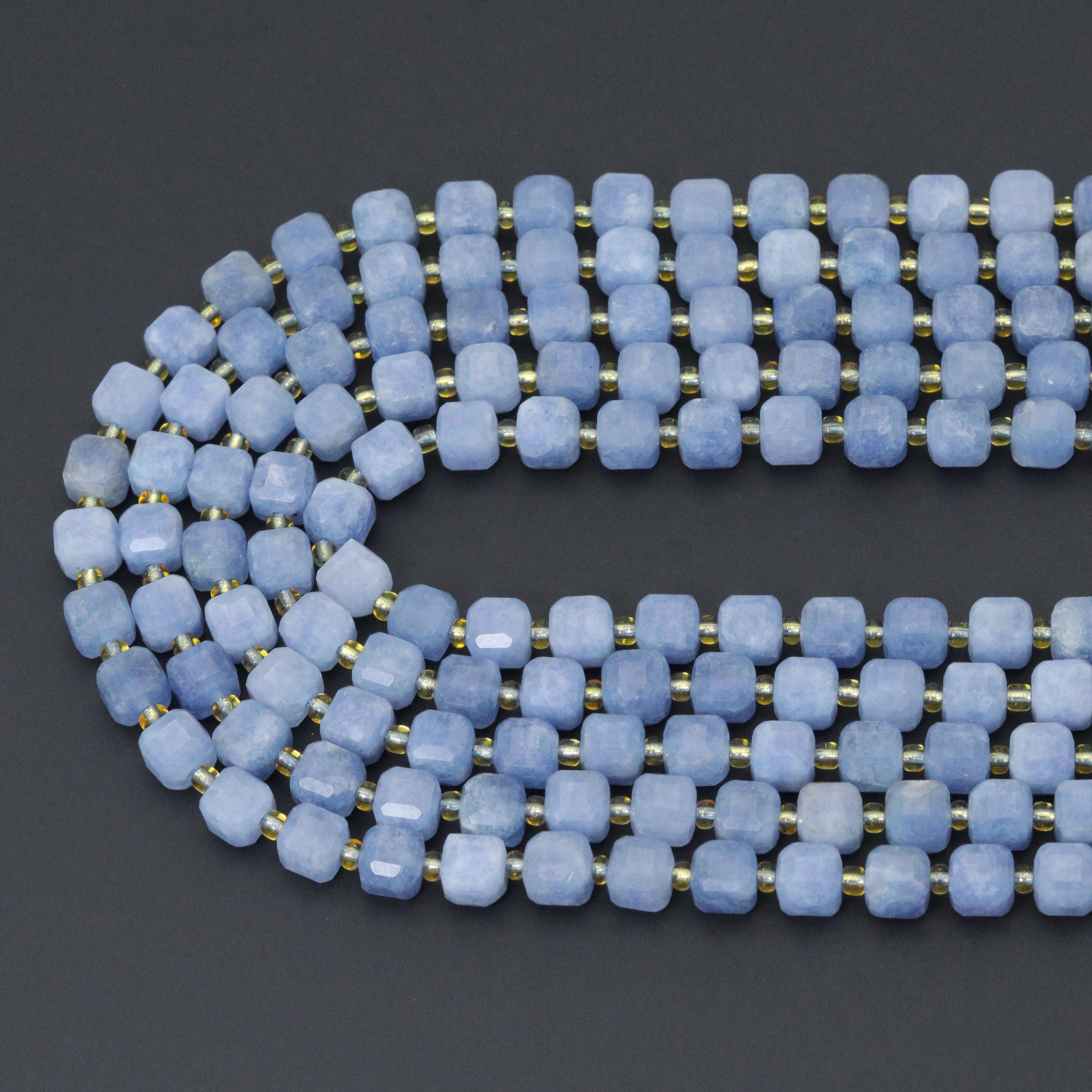 8mm Faceted Cube Jade Beads, Sku#U2246-2