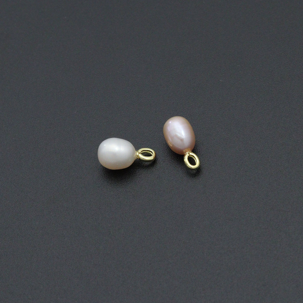 High quality  White Pink Freshwater Pearl Charm Pendant, Sku#EF785