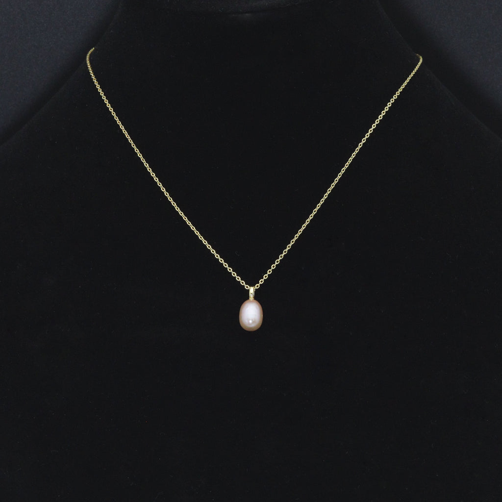 High quality  White Pink Freshwater Pearl Charm Pendant, Sku#EF785
