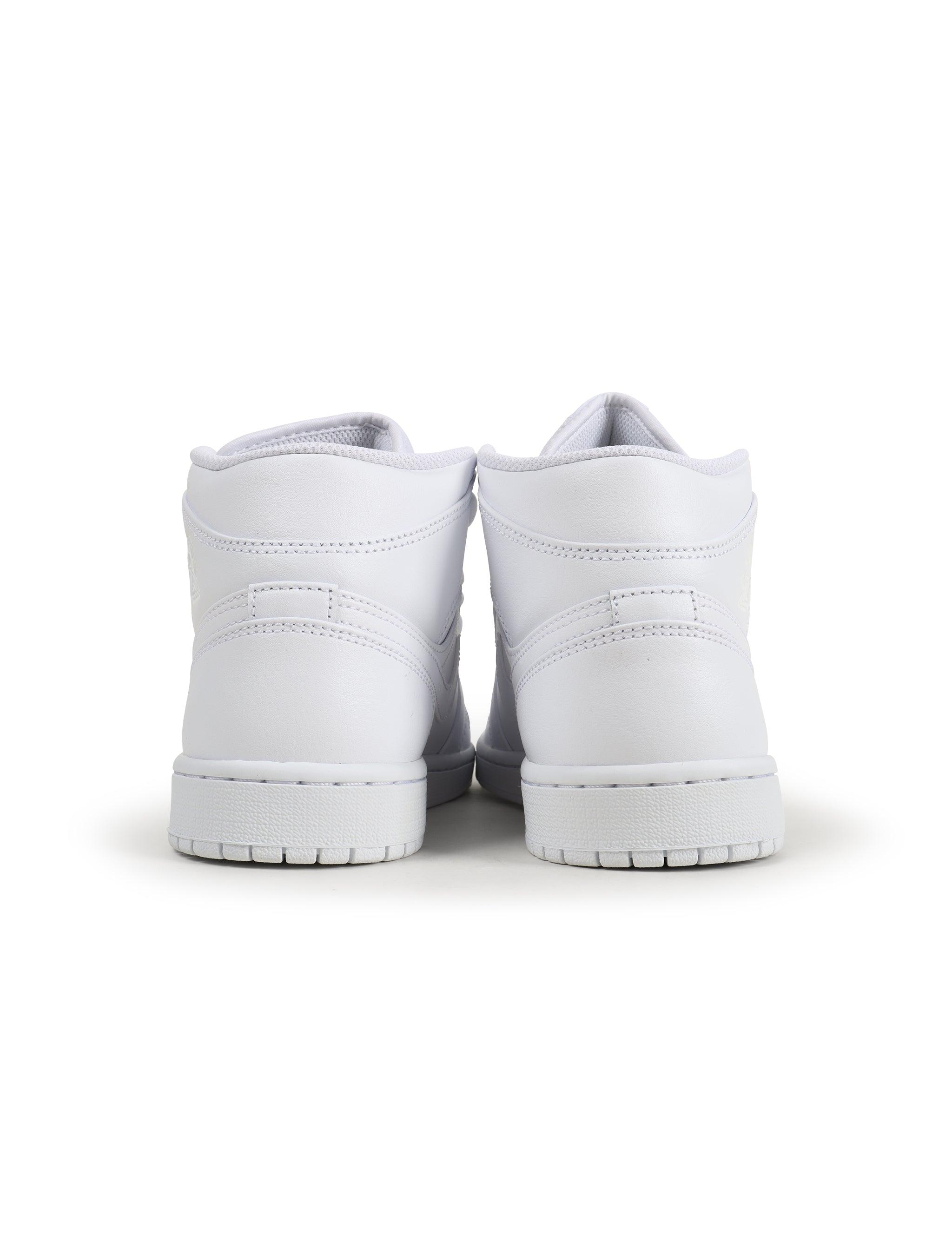 Air Jordan Homme 1 Mid - Triple Blanc