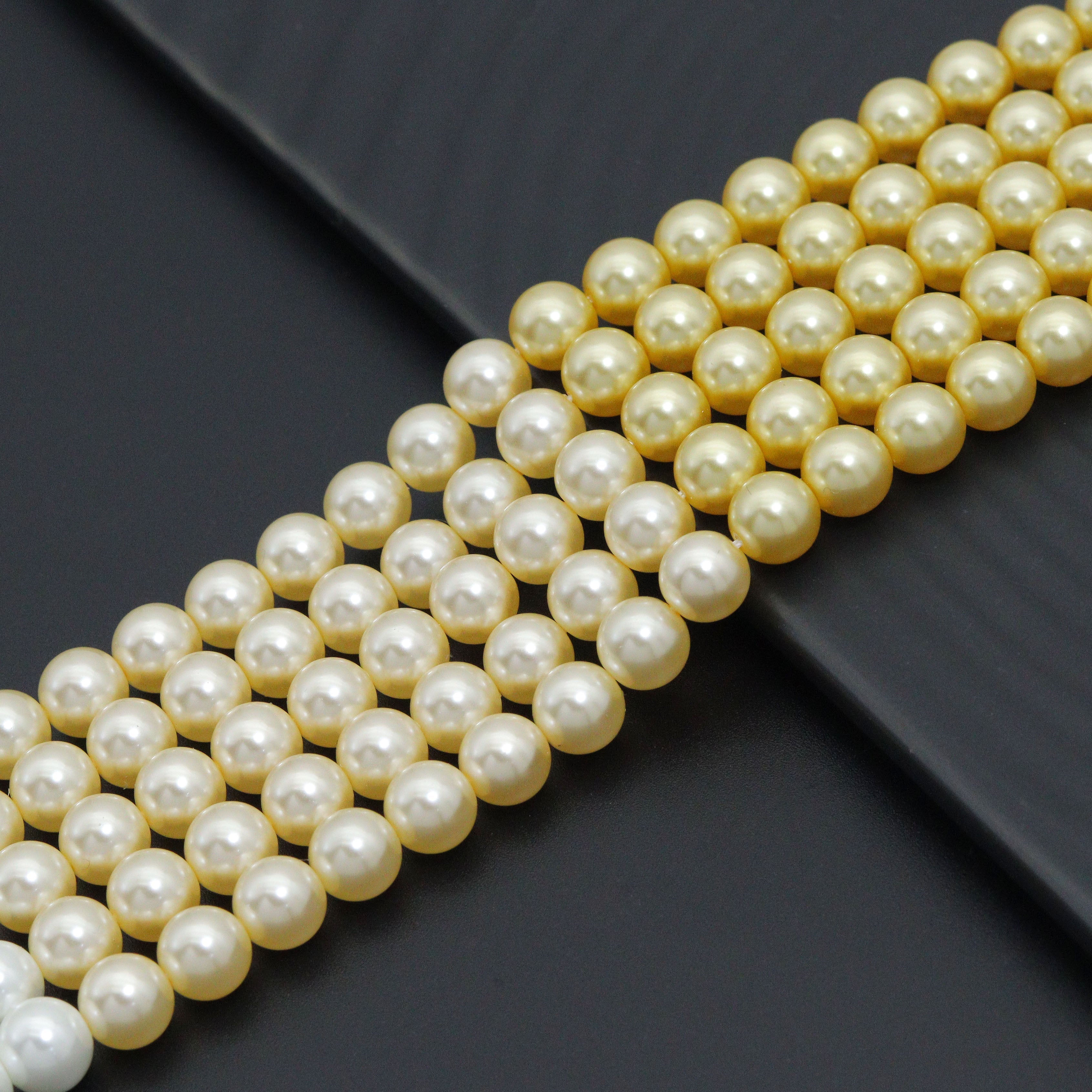 Mixed Color Swarovski Pearl Round Smooth Beads, Sku#U2341