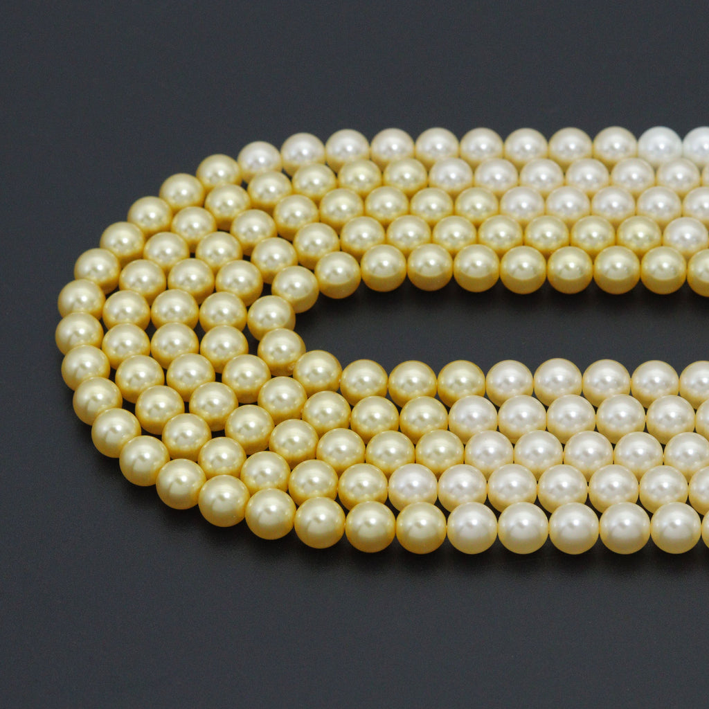 Mixed Color Swarovski Pearl Round Smooth Beads, Sku#U2341