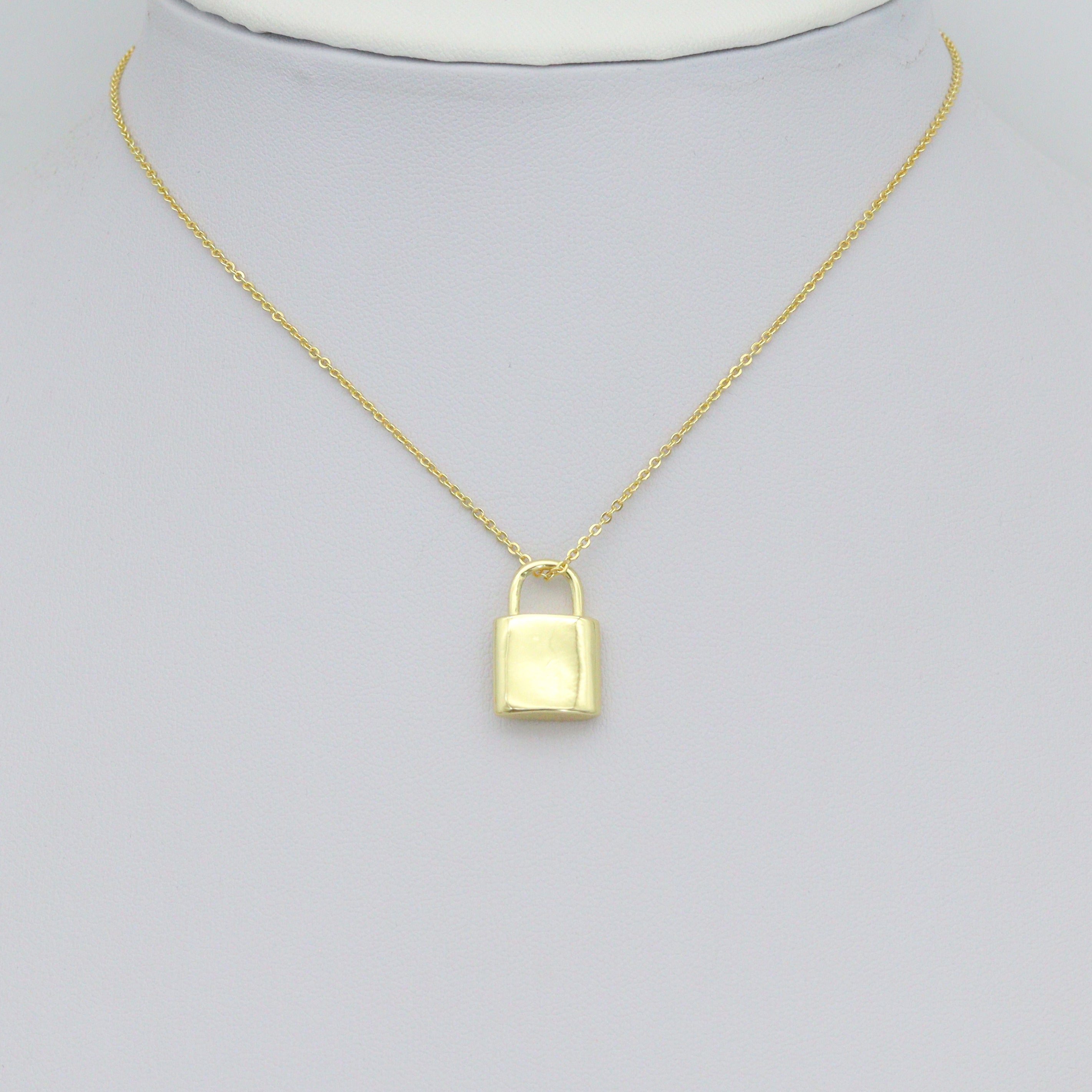 18K Gold Color Padlock Charm Pendants, Dainty Lock Charms, Padlock Charm, 11x17mm, Sku#LK08