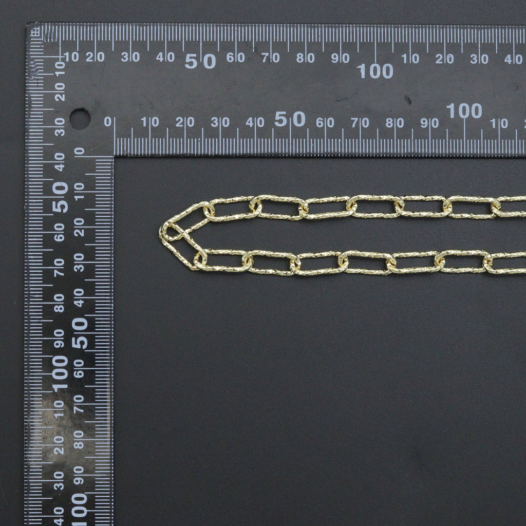 Wholesale Hammered Paperclip Chain by Yard, sku#LX901