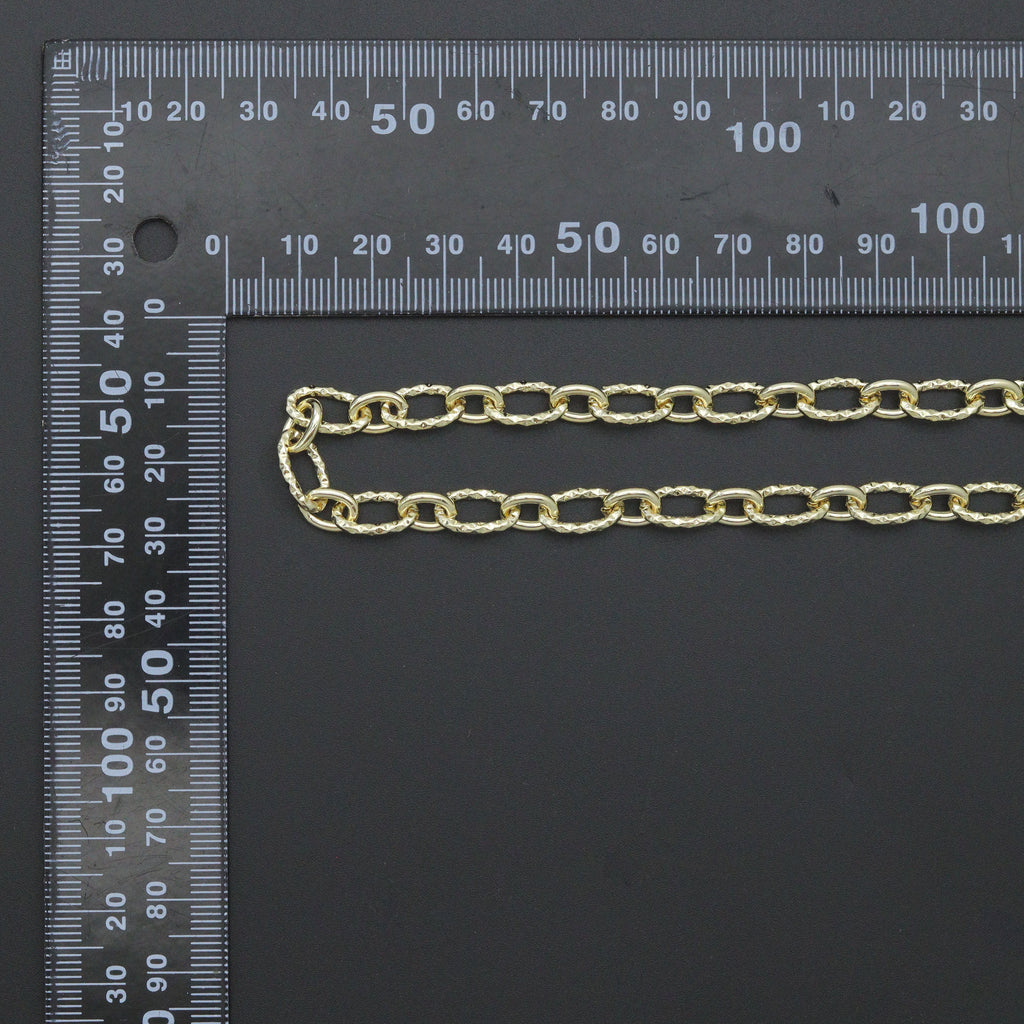 Wholesale Hammered Oval Link Chain By FT/Yard, sku#LX906