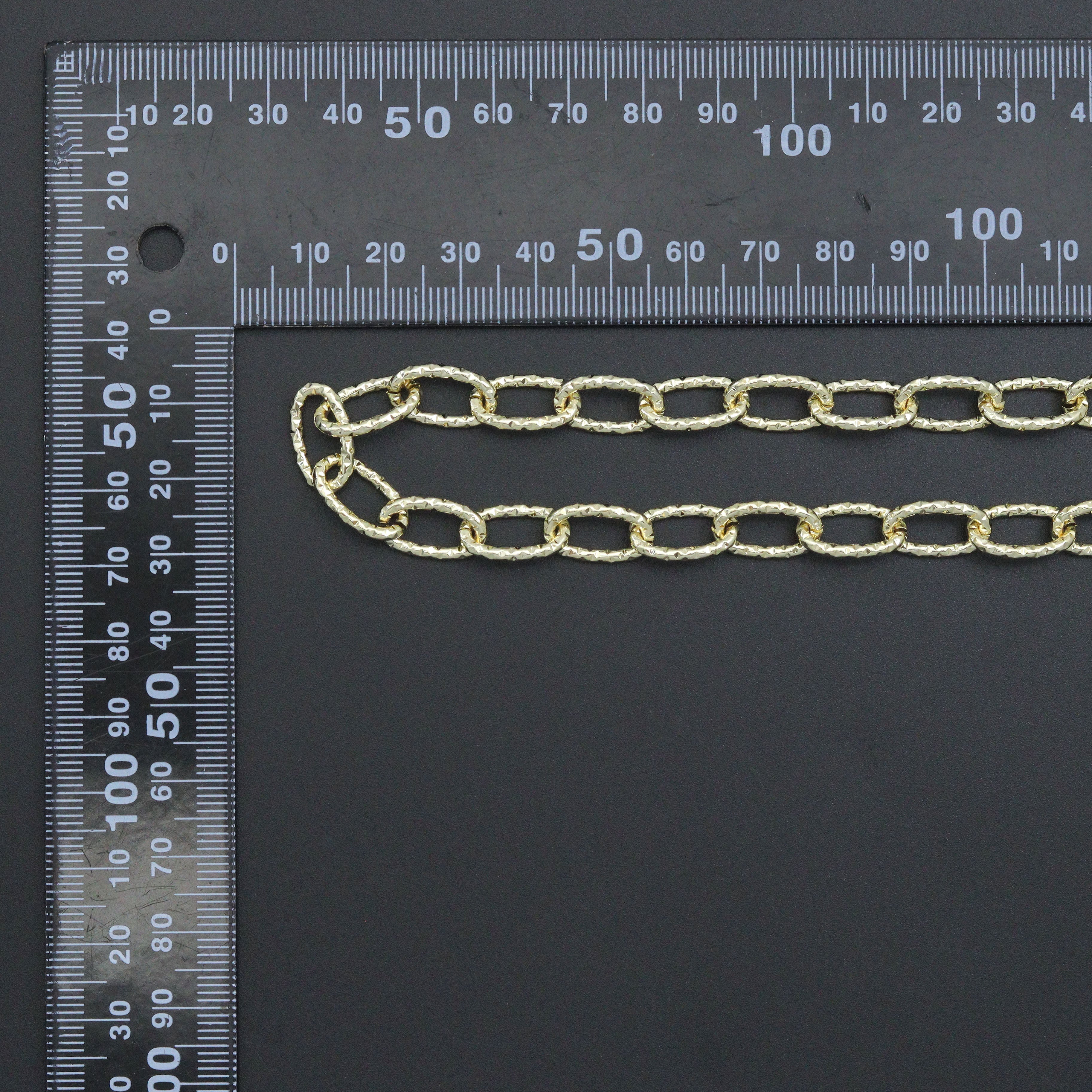 Stainless steel Hammered Oval Link Unfinished chain, LX910