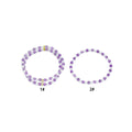 Amethyst with MOP Stretchy Bracelet, Sku#EF649