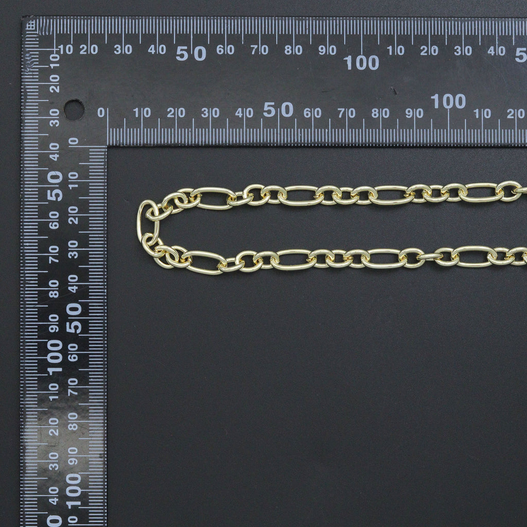 Wholesale Mixed Oval Link Gold Silver Chain, Sku#LX913