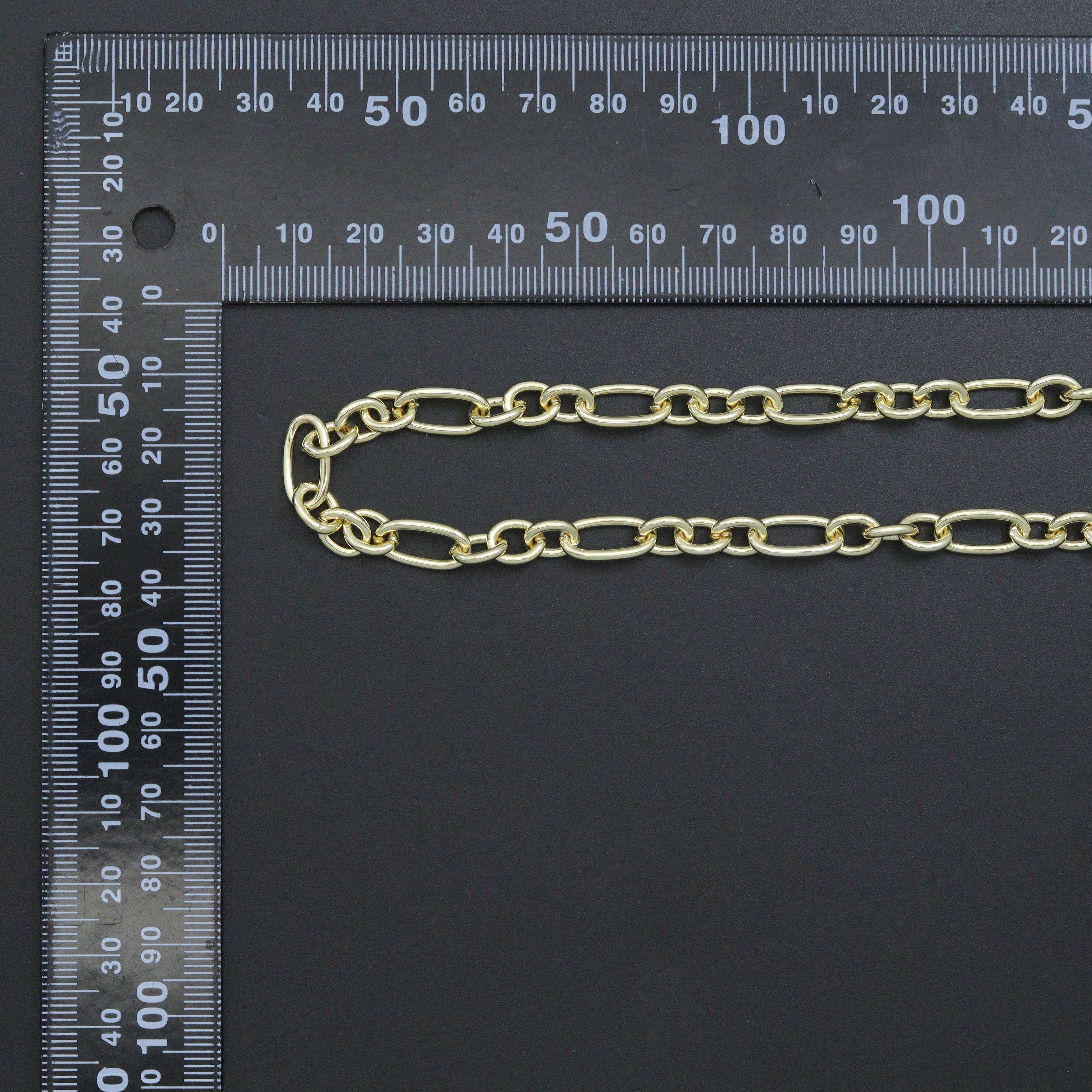 Wholesale Mixed Oval Link Gold Silver Chain, Sku#LX913