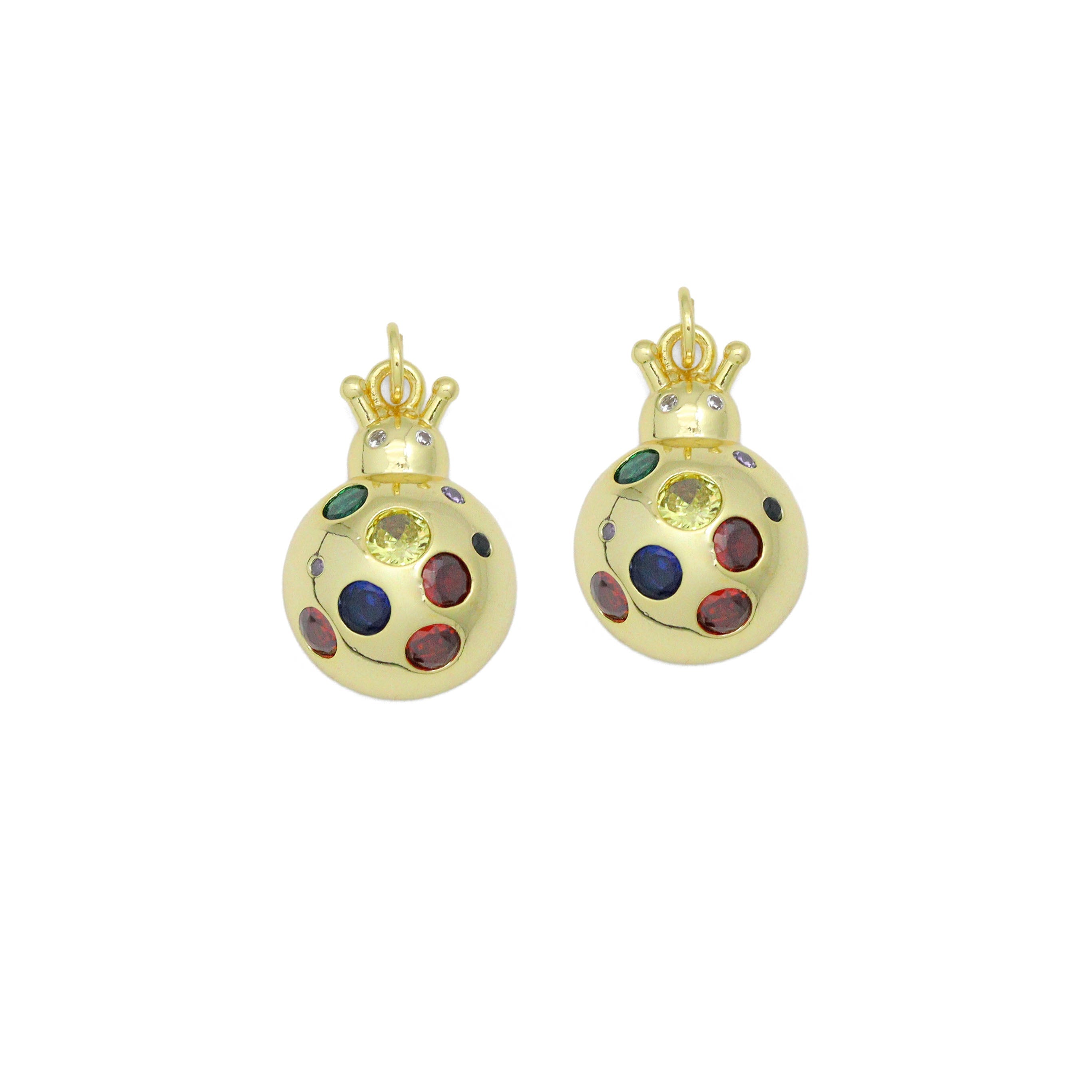 Colorful CZ Ladybird Laybug Pendant charm, Sku#JL209