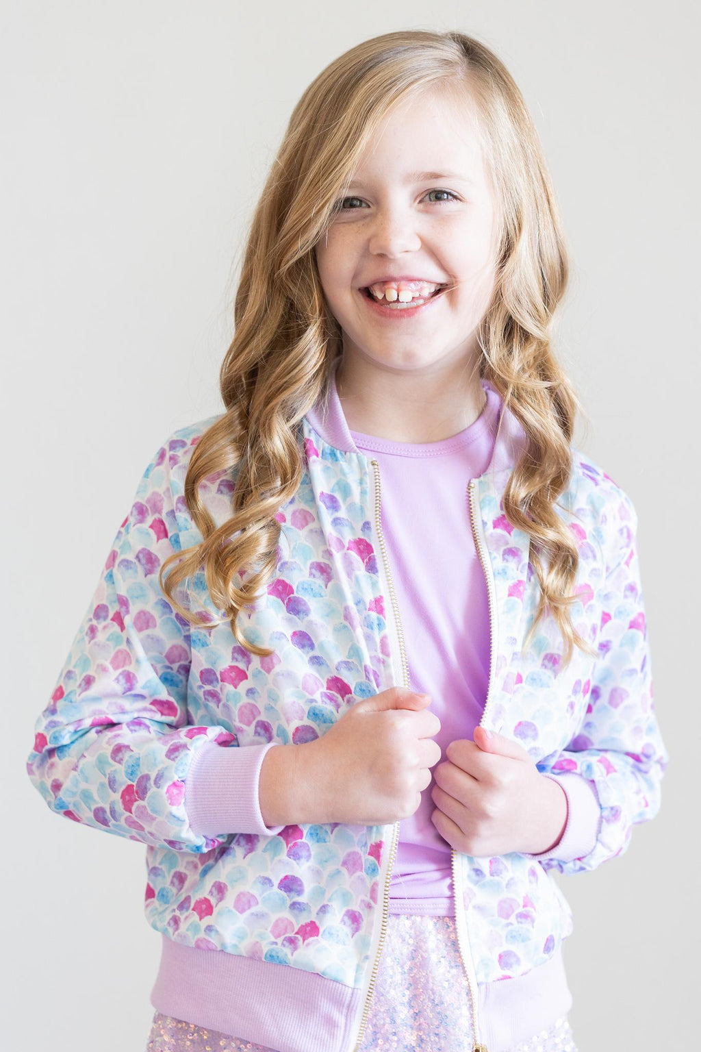 Veste en satin Écailles de Sirène