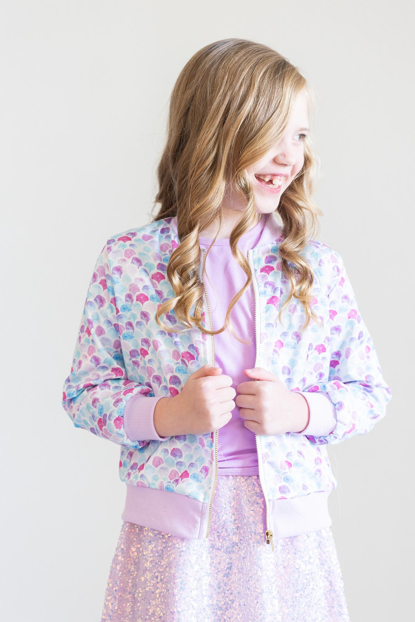 Veste en satin Écailles de Sirène