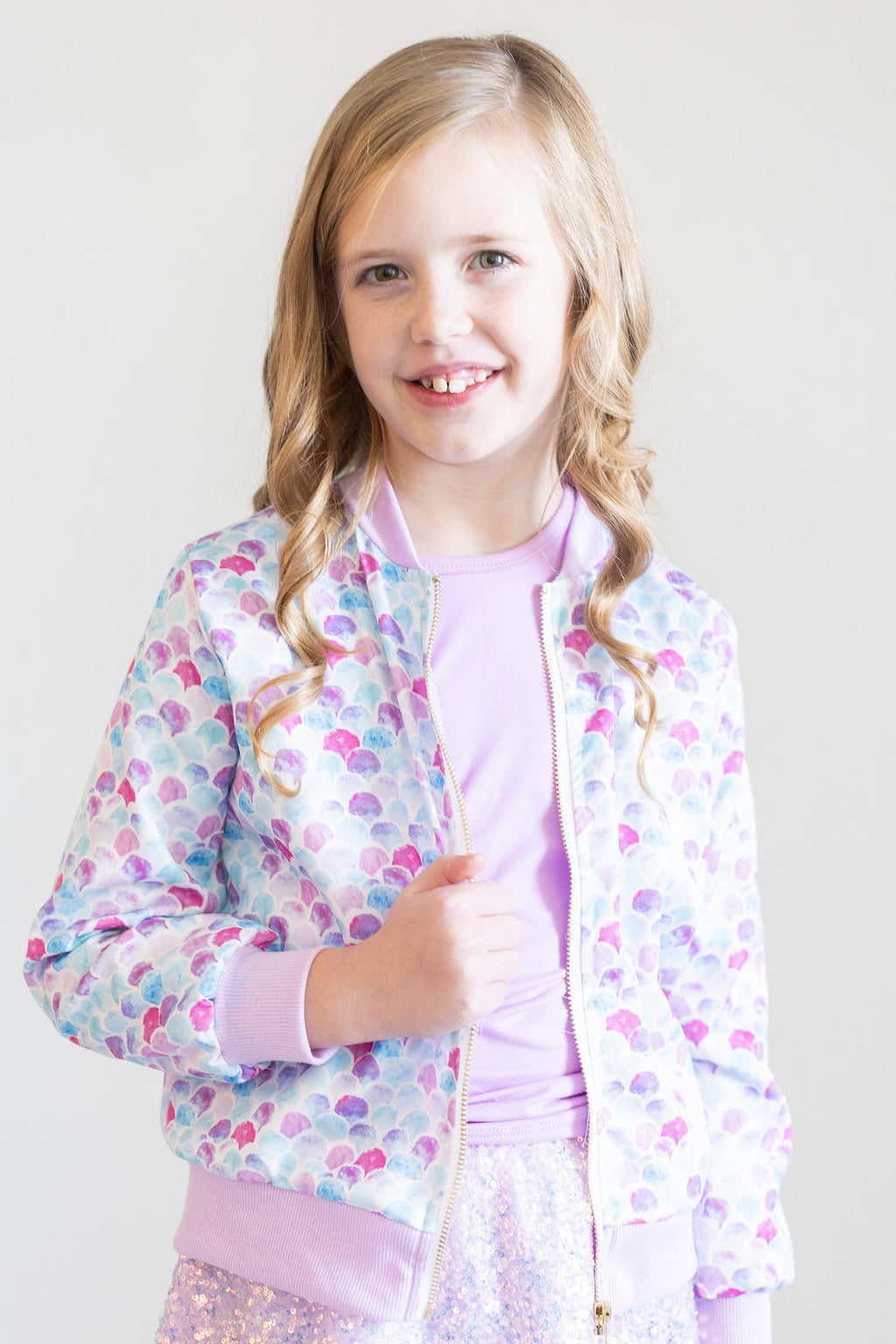 Veste en satin Écailles de Sirène