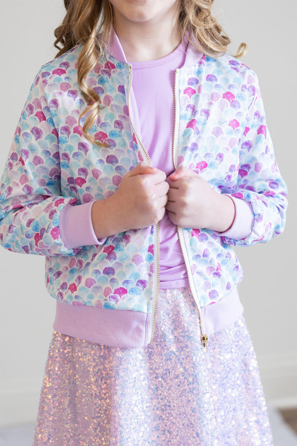 Veste en satin Écailles de Sirène