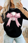Adie - Black Bow Baseball Tee