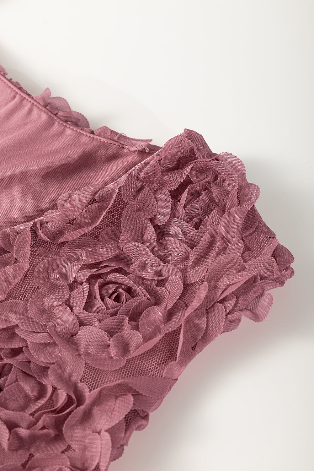 Claire - Rose Textured V-Neck Sleeveless Bodysuit